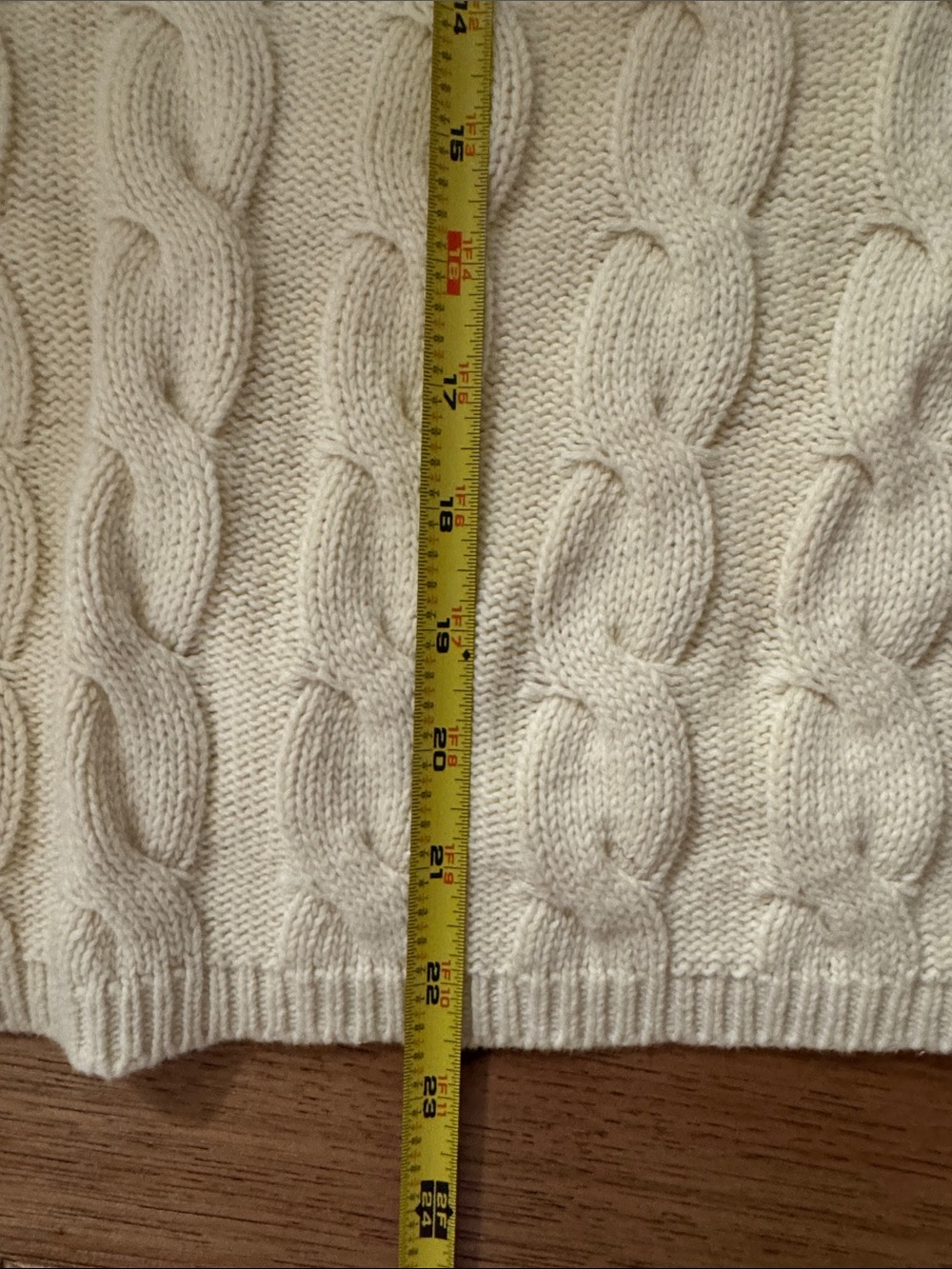 ๐ Vintage Talbots Ivory Cable Crewneck Sweater - Picture 4 of 5